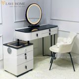  Bàn Trang Điểm AKBP22 – Hiện Đại, Tiện Lợi Với Loa, Sạc Không Dây Và Mặt Kính Cường Lực 