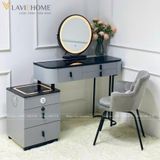  Bàn Trang Điểm AKBP22 – Hiện Đại, Tiện Lợi Với Loa, Sạc Không Dây Và Mặt Kính Cường Lực 