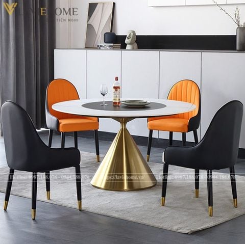  Bàn Ăn Mặt Đá Bonny + Ghế Monet 