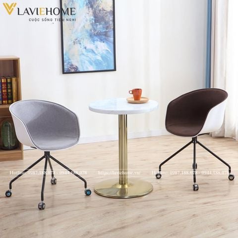  Ghế Nhựa Bọc Vải Chân Sắt DPA24A 