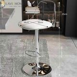  Ghế bar xoay chân mạ lưng nhựa trong DPE07A 