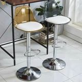  Ghế bar xoay chân mạ lưng nhựa trong DPE07A 