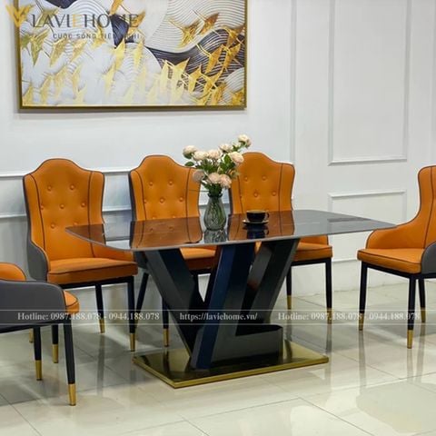  Bàn Ăn Mặt Đá LV – Sang Trọng Và Đẳng Cấp 