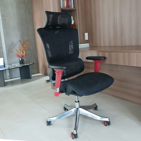 Ghế làm việc bọc lưới lưng cao chân nhôm hiện đại