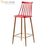  Ghế Bar Nhựa PP Chân Sắt Sơn Tĩnh Điện S3044B 