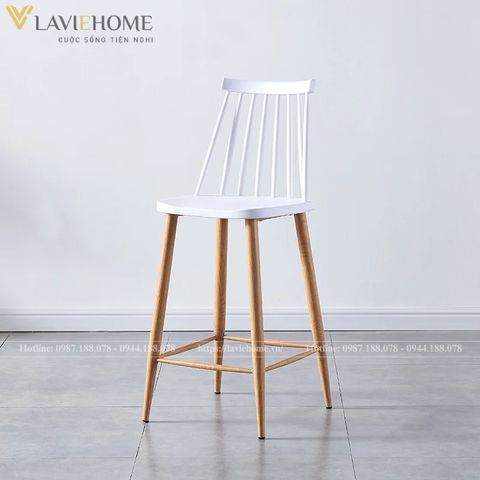  Ghế Bar Nhựa PP Chân Sắt Sơn Tĩnh Điện S3044B 