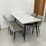  Bàn Ăn Mặt Đá Mở Rộng Cosima 