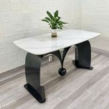  Bàn Ăn Mặt Đá Cao Cấp Milano DPBA28 – Thiết Kế Chân Bán Nguyệt Ấn Tượng, Nâng Tầm Không Gian Sống 
