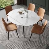  Bàn Ăn Xoay Thông Minh Christopher – Mặt Đá Tròn Kết Hợp Bếp Từ 