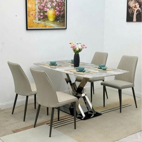 Bàn ăn mặt đá hiện đại cho phòng bếp cao cấp