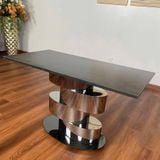  Bàn Ăn Inox Tráng Gương Mặt Đá Gaia 