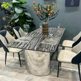  Bàn Ăn Inox Gương Mặt Đá Kripton ADF119 – Đẳng Cấp, Sang Trọng, Bền Bỉ 