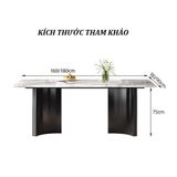  Bàn Ăn Inox Mạ Niken Mặt Đá Niken ADF102 – Sang Trọng, Đẳng Cấp, Bền Bỉ 