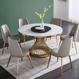  Bộ Bàn Ăn Mặt Đá Medusa + Ghế Aurora 