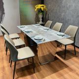  Bàn Ăn Inox Tráng Gương Mặt Đá Milenium – Sang Trọng, Hiện Đại, Bền Bỉ 