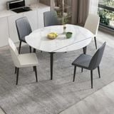  Bàn Ăn Xoay Thông Minh Christopher – Mặt Đá Tròn Kết Hợp Bếp Từ 