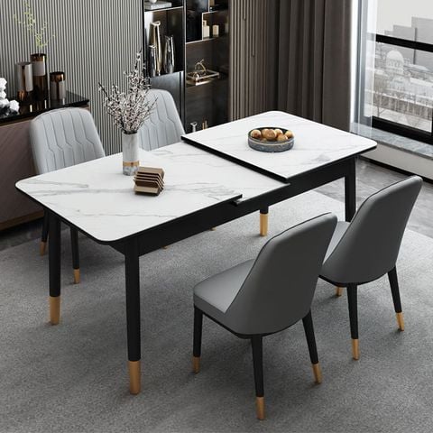 Bàn ăn chữ nhật tích hợp bếp từ