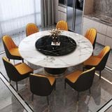  Bàn ăn tròn xoay 2 mặt đá Keisha 