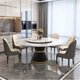  Bàn ăn tròn xoay 2 mặt đá Keisha 