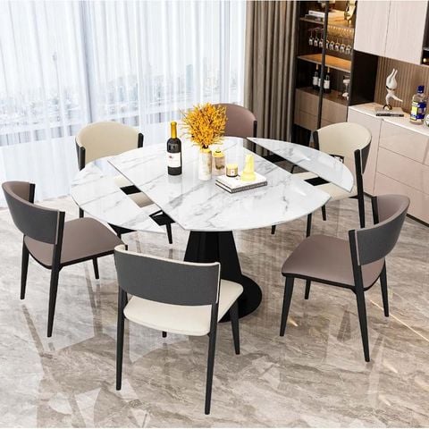 Bàn ăn thông minh mở rộng chữ nhật hiện đại