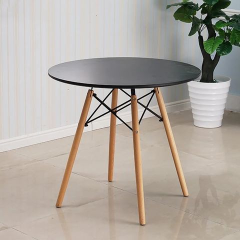 Bàn cafe tròn chân gỗ, thiết kế hiện đại, sang trọng