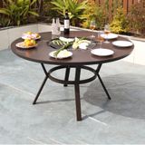  Bàn Tròn Nhôm Đúc Ngoài Trời Có Bếp Nướng DPBV26 