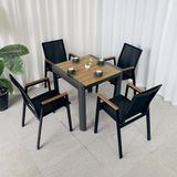  Bàn Vuông Nhôm Đúc Nan Polywood Ngoài Trời DPBV19 