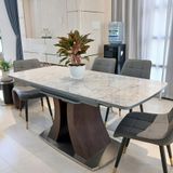  Bộ Bàn Ăn Thông Minh Mặt Đá Lazio + Ghế Camila 