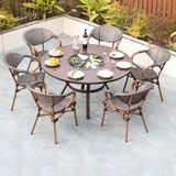  Bàn Tròn Nhôm Đúc Ngoài Trời Có Bếp Nướng DPBV26 