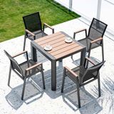  Bàn Vuông Nhôm Đúc Nan Polywood Ngoài Trời DPBV19 