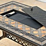  Bộ Bàn Chữ Nhật Nhôm Đúc Ngoài Trời Mặt Đá Có Bếp Nướng DPBV14B + DPAV4 