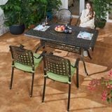  Bộ Bàn Chữ Nhật Nhôm Đúc Ngoài Trời BN04CN + DPAV4 