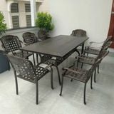  Bộ Bàn Chữ Nhật Nhôm Đúc Ngoài Trời DPBV14C + DPAV4 