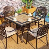  Bàn Vuông Mặt Đá Nhôm Đúc Ngoài Trời DPBV18 