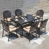  Bàn Chữ Nhật Nhôm Đúc Ngoài Trời Có Bếp Nướng DPBV07 