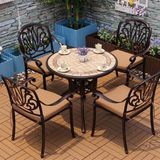  Bàn Tròn Mặt Đá Nhôm Đúc Ngoài Trời DPBV16 