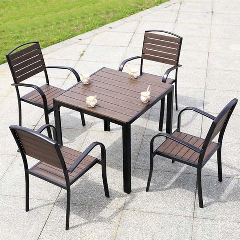 Bàn vuông Polywood ngoài trời, thiết kế hiện đại, sang trọng