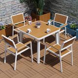  Bàn Vuông Ngoài Trời Khung Nhôm Trắng Nan Polywood DPBV20C4 