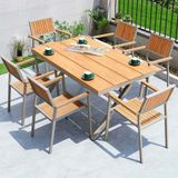  Bàn Chữ Nhật Ngoài Trời Khung Nhôm Nan Polywood DPBV23 