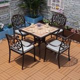  Bàn Vuông Mặt Đá Nhôm Đúc Ngoài Trời DPBV18 