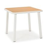  Bàn Vuông Ngoài Trời Khung Nhôm Trắng Nan Polywood DPBV20C4 