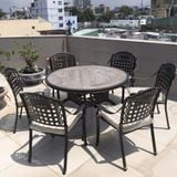  Bàn Nhôm Đúc Ngoài Trời Mặt Đá BN04TM 