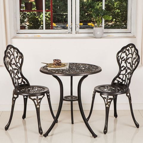 Bộ bàn 4 ghế nhôm đúc ngoài trời, không gỉ sét, bền đẹp theo thời gian