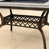  Bàn Chữ Nhật Nhôm Đúc Ngoài Trời Mặt Đá Có Bếp Nướng DPBV14B 