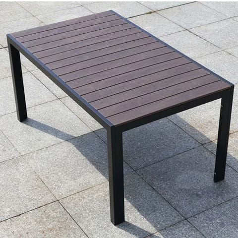 Bàn Polywood chữ nhật ngoài trời, thiết kế sang trọng, bền bỉ