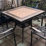  Bàn Vuông Mặt Đá Nhôm Đúc Ngoài Trời DPBV18 