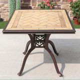  Bàn Vuông Mặt Đá Nhôm Đúc Ngoài Trời DPBV18 