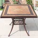  Bàn Vuông Mặt Đá Nhôm Đúc Ngoài Trời DPBV18 