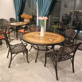  Bàn Nhôm Đúc Ngoài Trời Có Bếp Nướng AMB01 - Giải Pháp Hoàn Hảo Cho Những Buổi Tiệc Ngoài Trời 