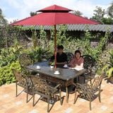  Bàn Chữ Nhật Nhôm Đúc Ngoài Trời DPBV7 
